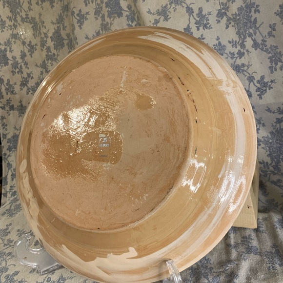 VTG Italian Pottery LS Lamas 14" Hand-Painted Serving Platter MCM - Picture 6 of 9